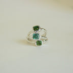 Organic Stacker Aqua Tourmaline Ring