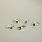 Organic Stacker Green Tourmaline Ring - 1