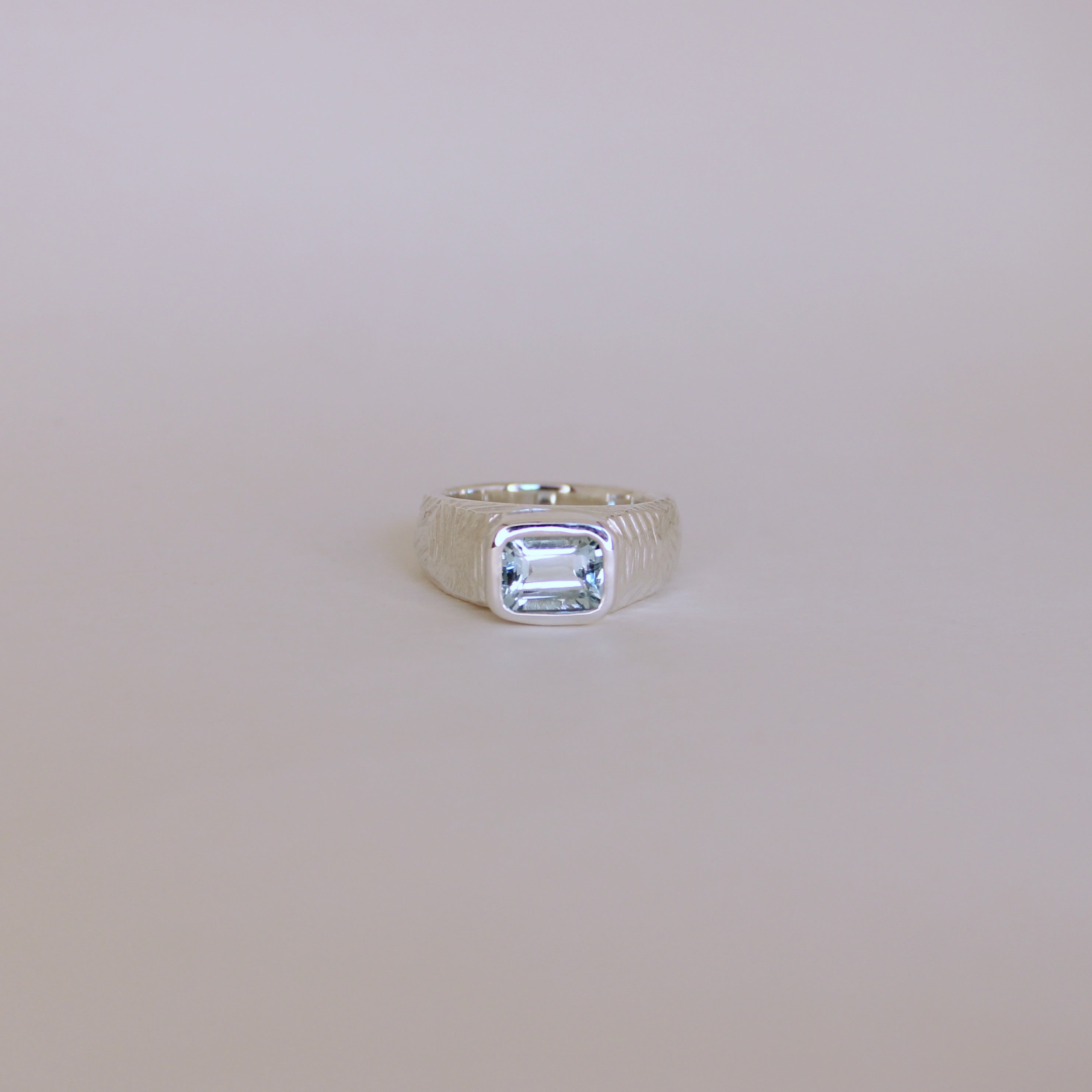Carved Ring - Aquamarine