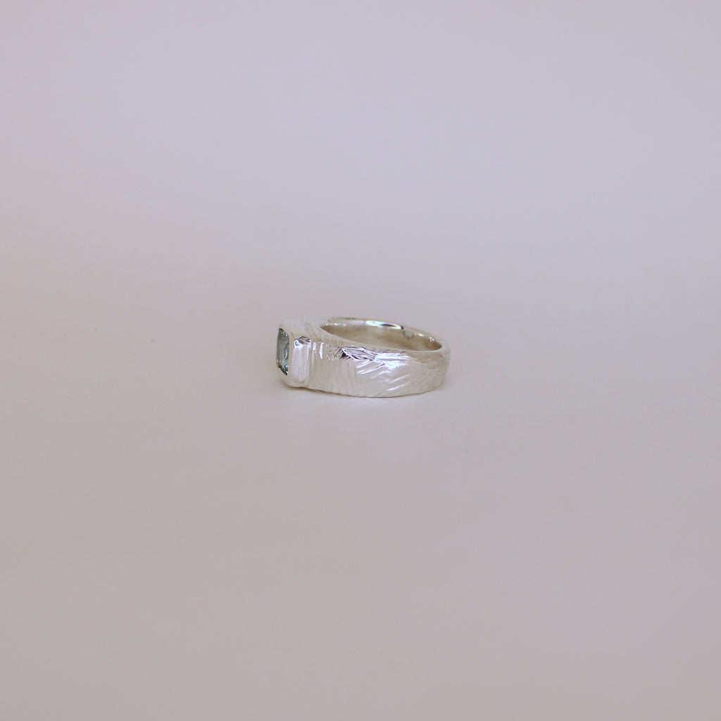 Carved Ring - Aquamarine