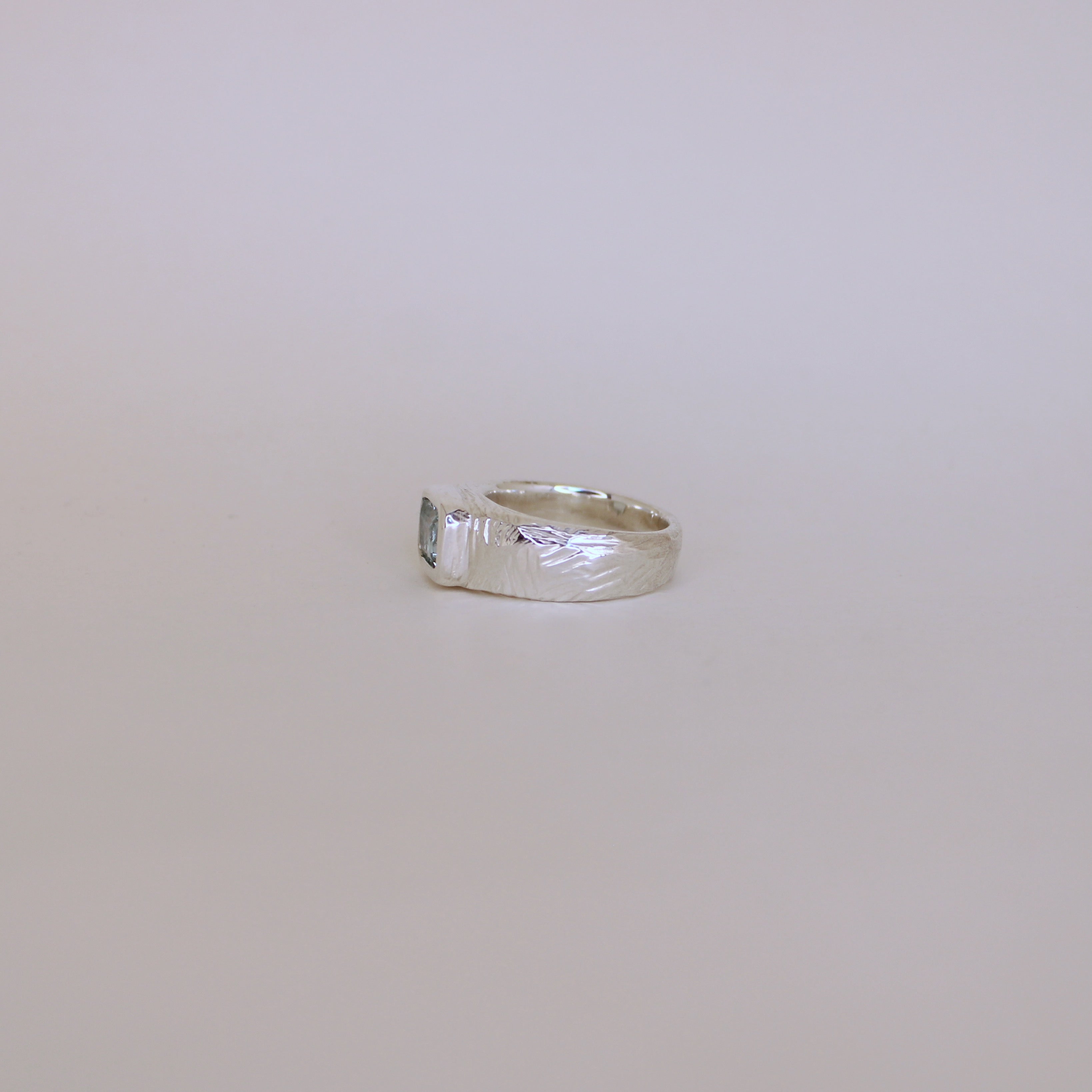 Carved Ring - Aquamarine