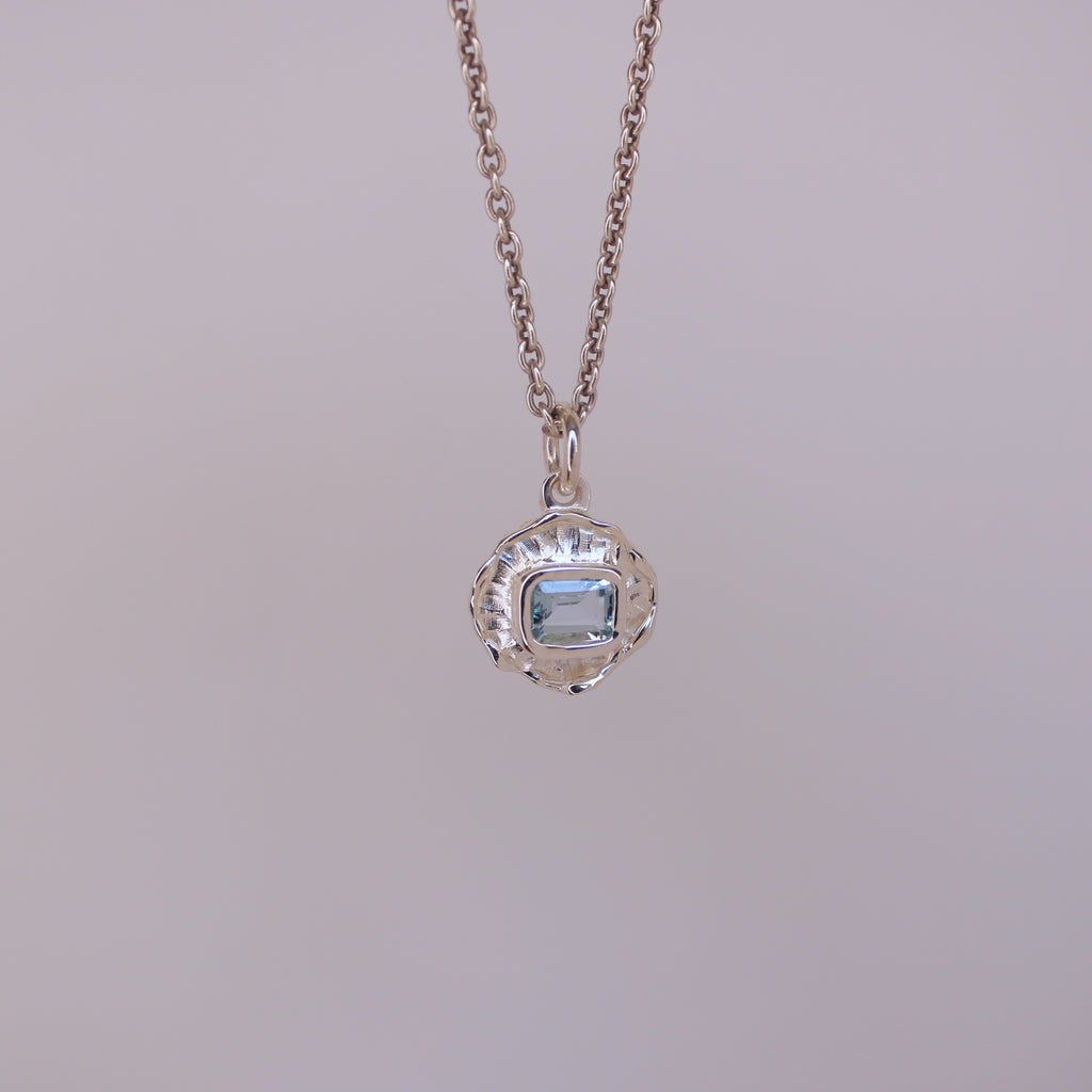 Aquamarine Tart Sterling Silver Pendant