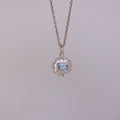 Aquamarine Tart Sterling Silver Pendant