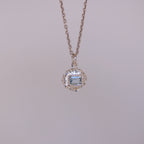 Aquamarine Tart Sterling Silver Pendant