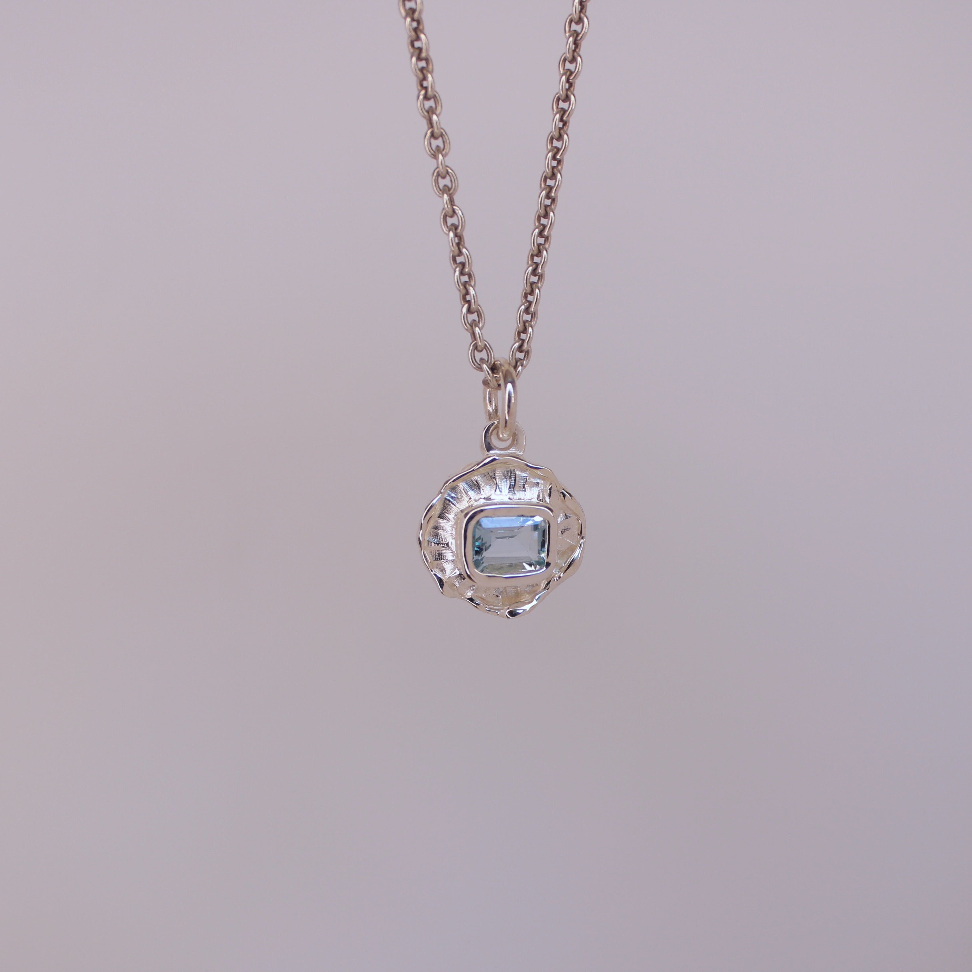 Aquamarine Tart Sterling Silver Pendant