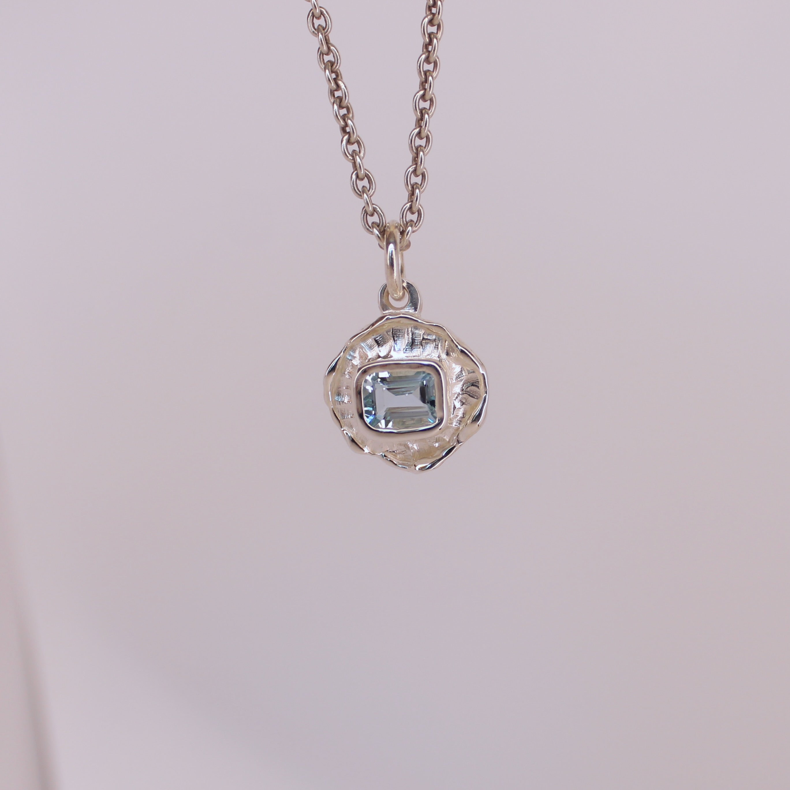 Aquamarine Tart Sterling Silver Pendant