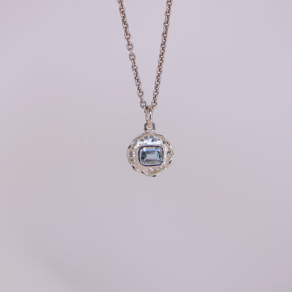 Aquamarine Tart Sterling Silver Pendant