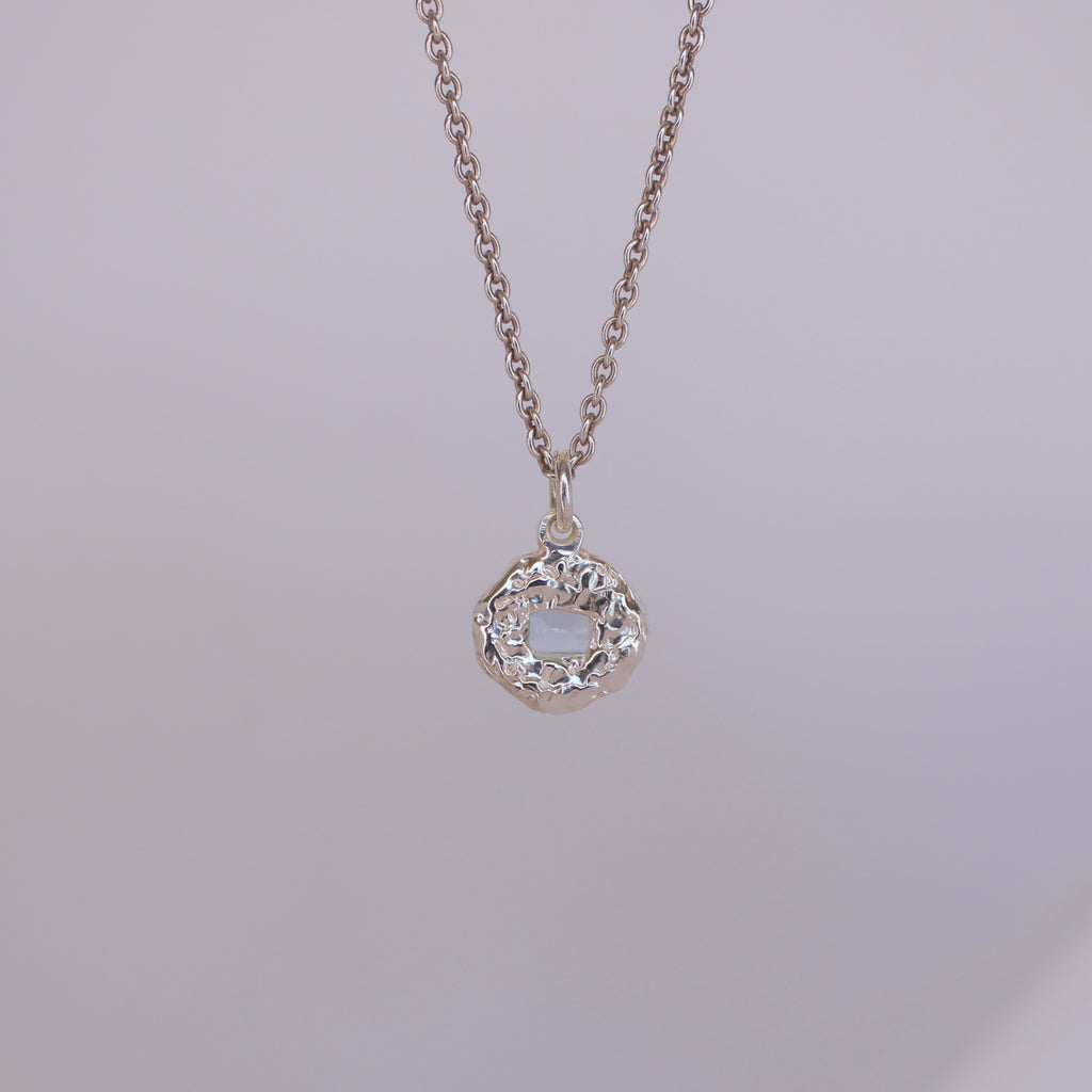 Aquamarine Tart Sterling Silver Pendant