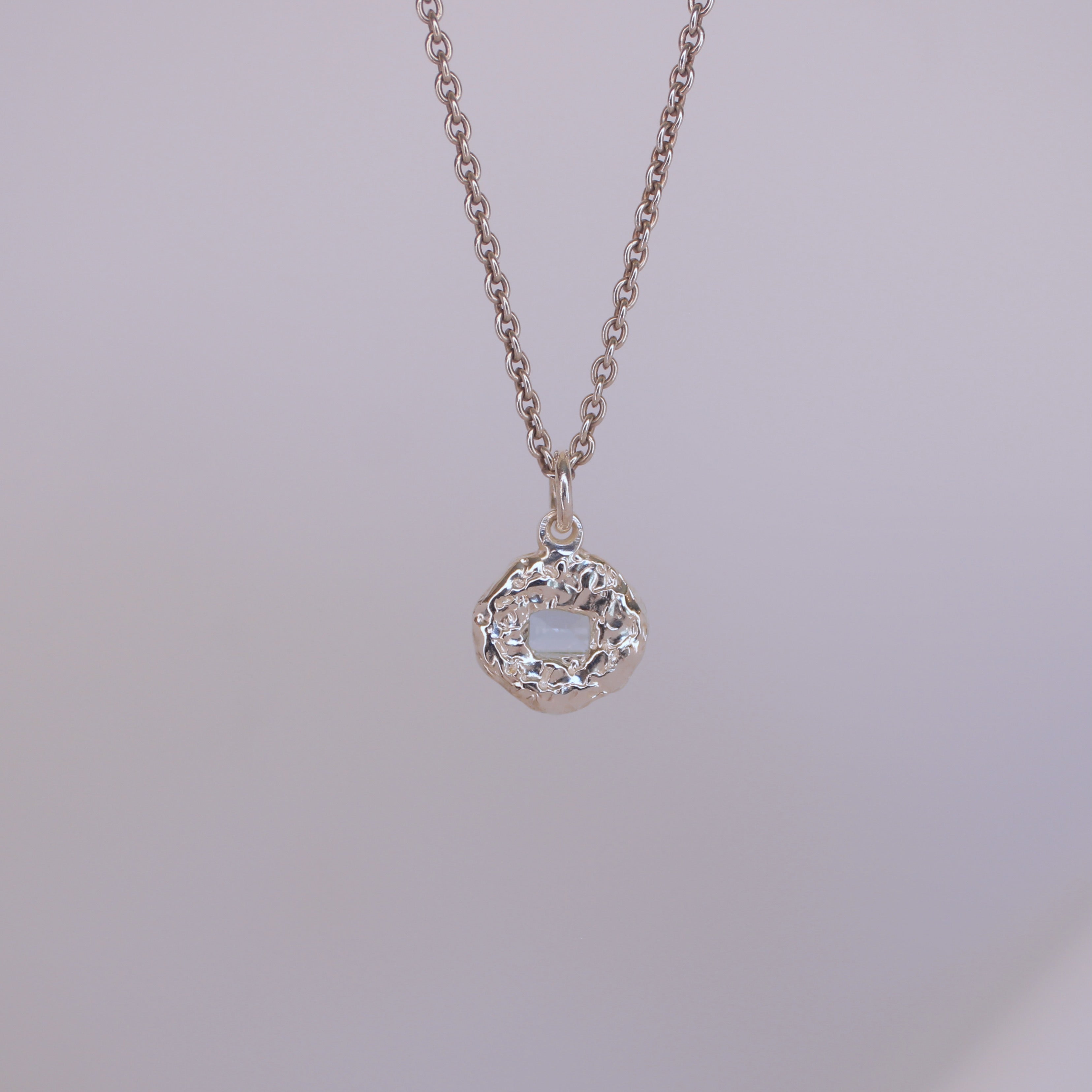 Aquamarine Tart Sterling Silver Pendant
