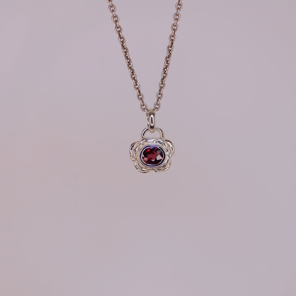 Cosmos Garnet Pendant Sterling Silver