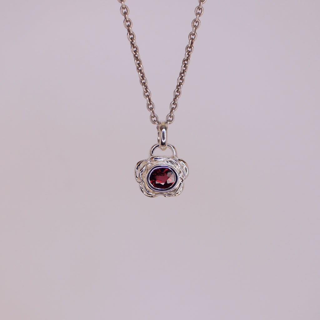 Cosmos Garnet Pendant Sterling Silver