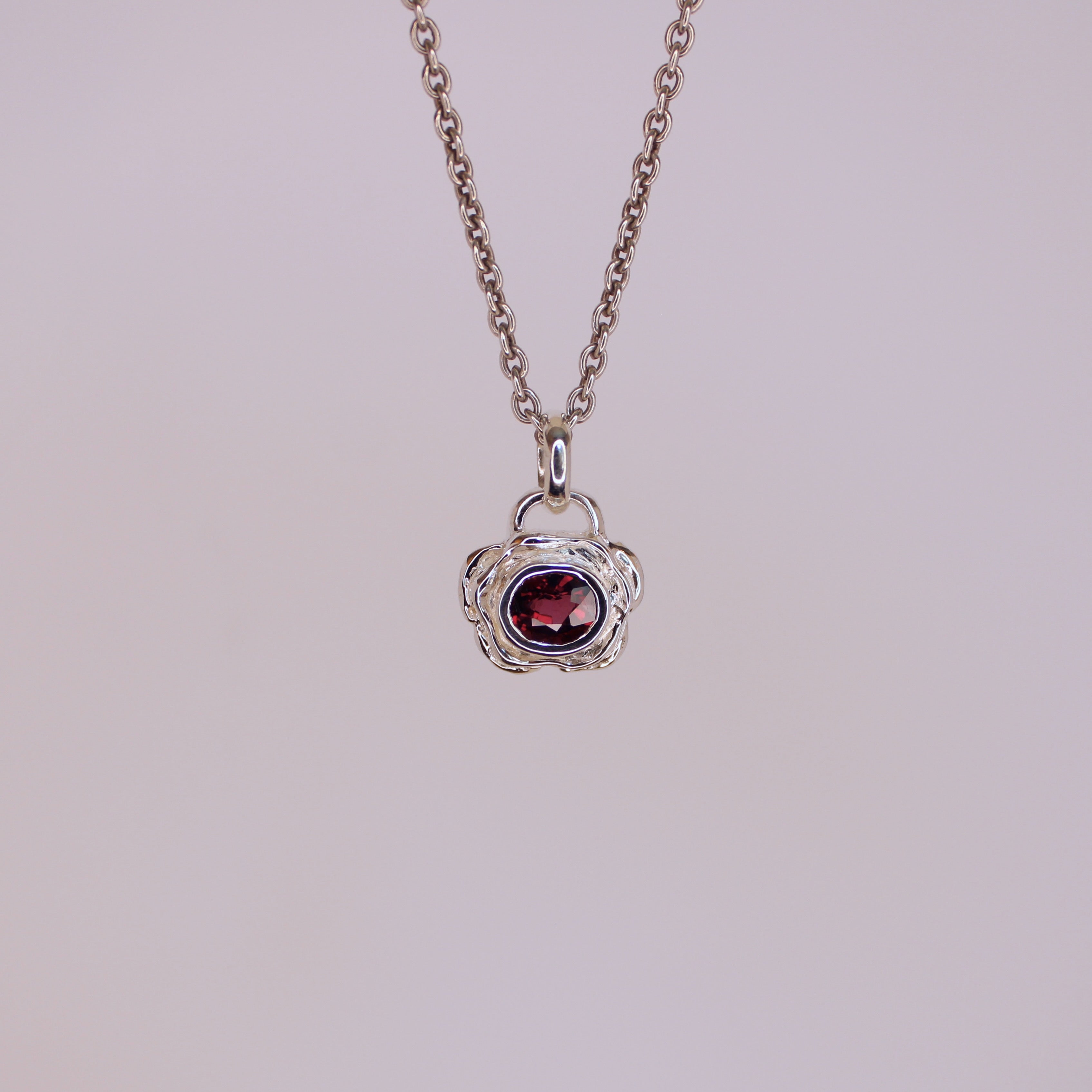 Cosmos Garnet Pendant Sterling Silver