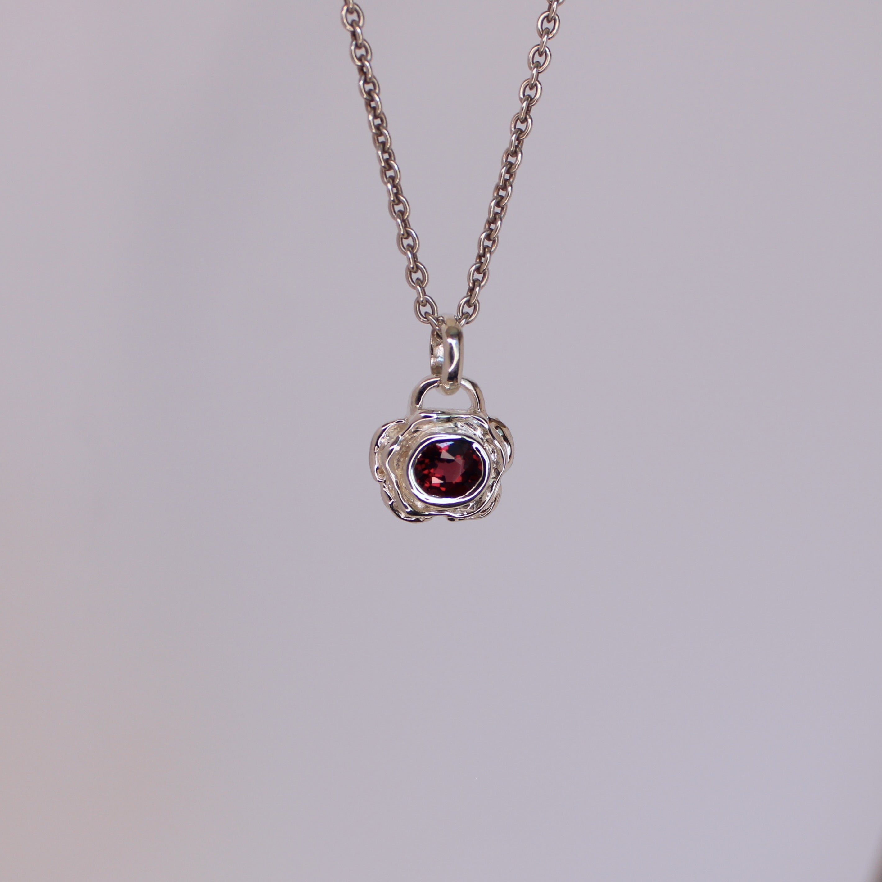 Cosmos Garnet Pendant Sterling Silver