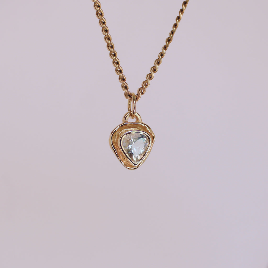 Kindra Aquamarine Pendant 14k