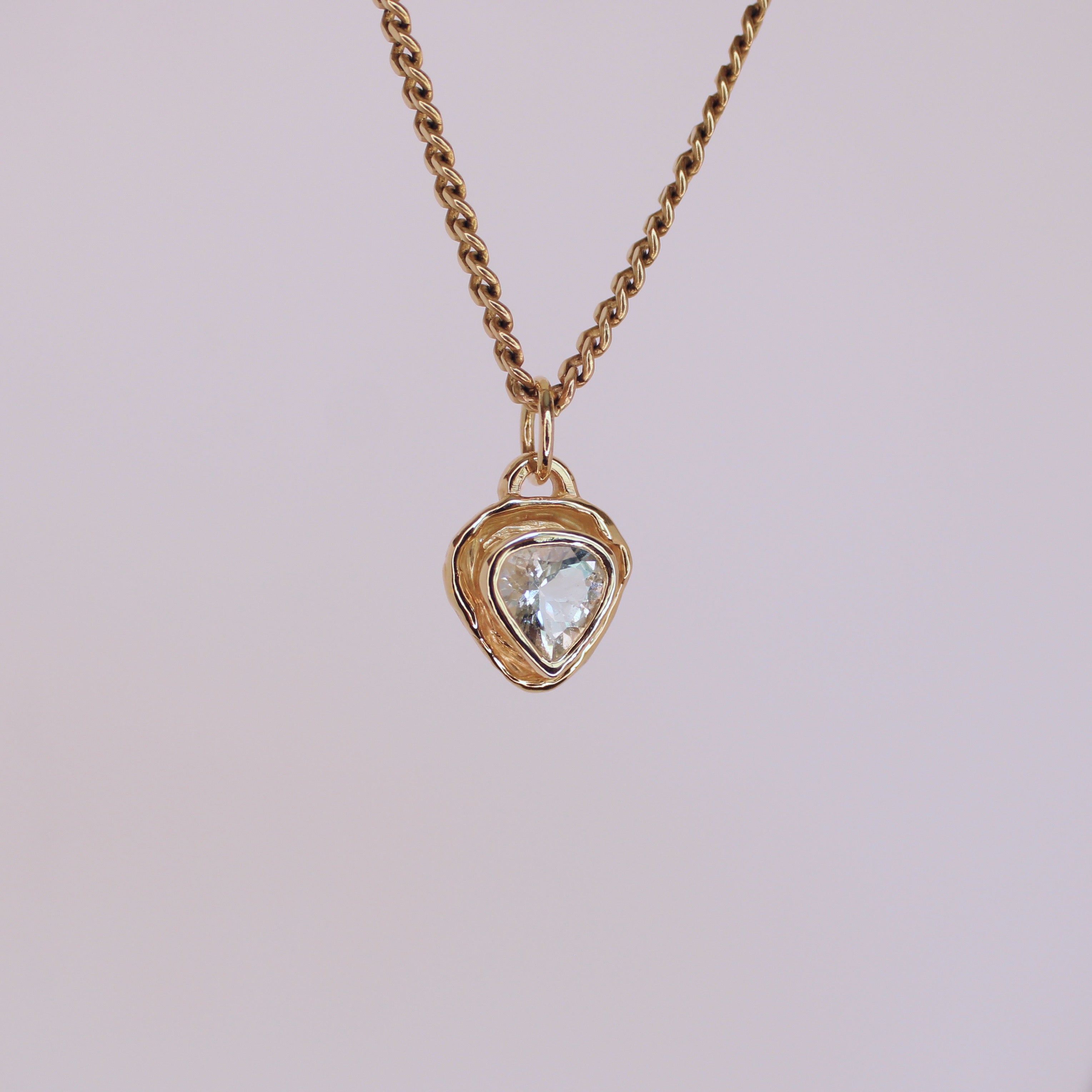 Kindra Aquamarine Pendant 14k