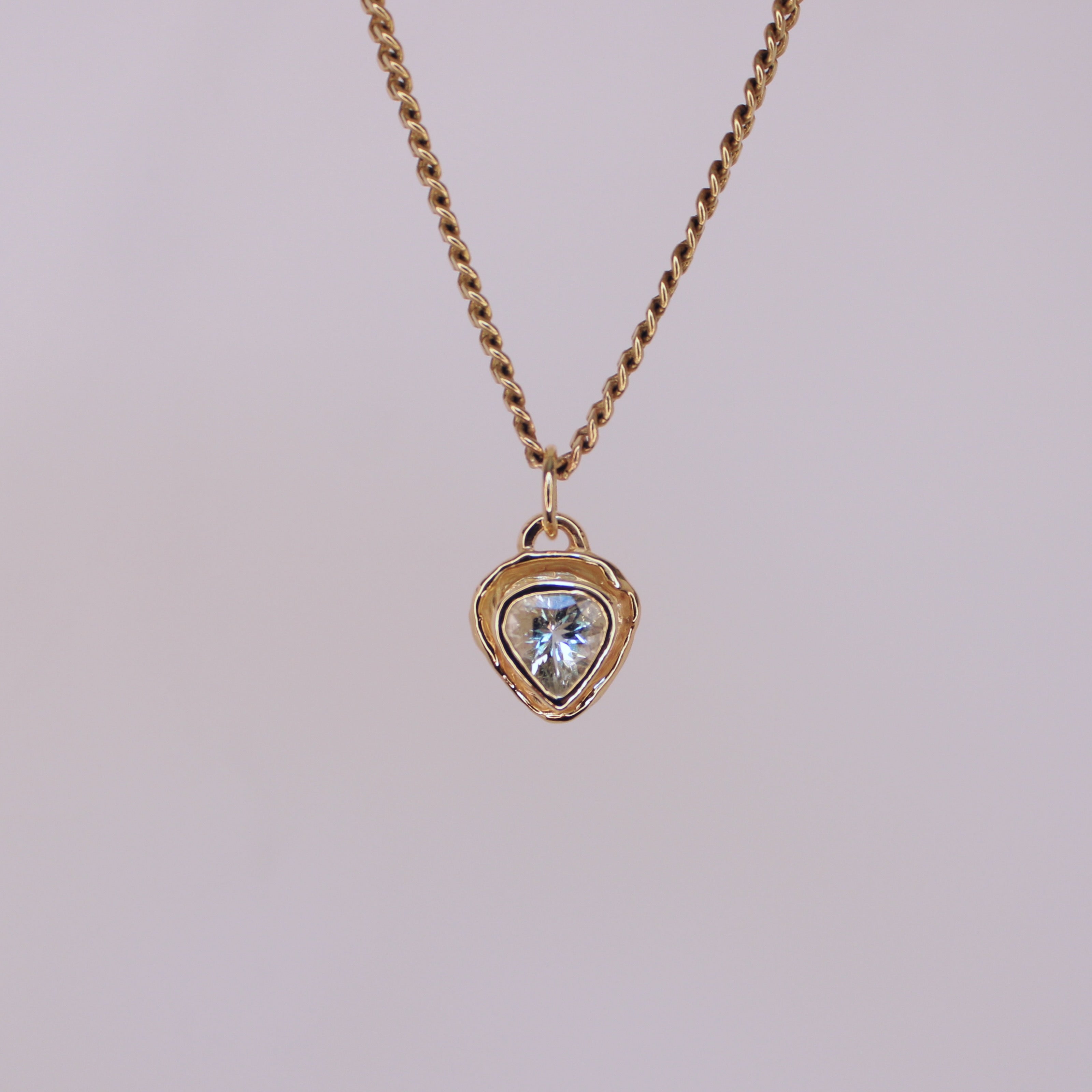 Kindra Aquamarine Pendant 14k