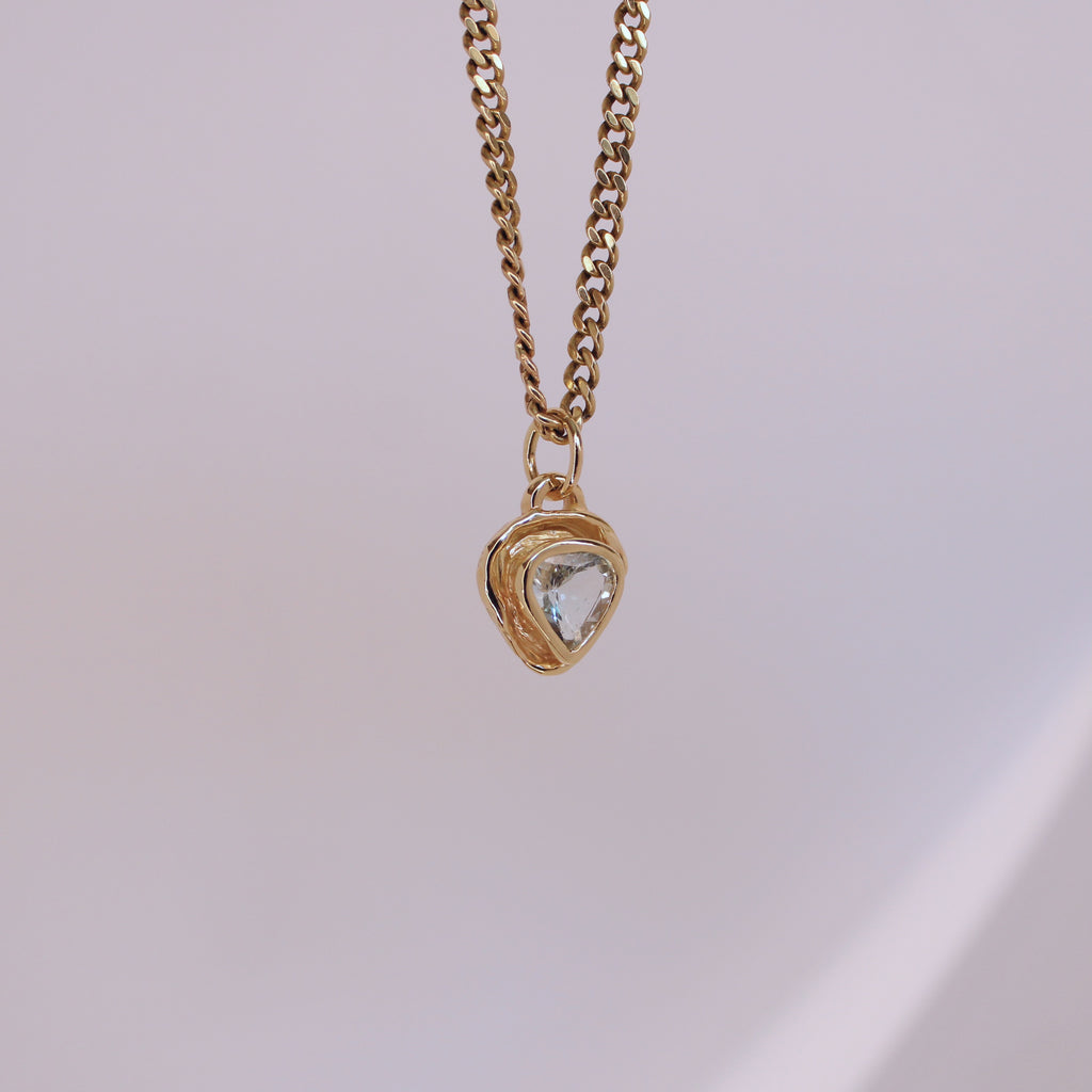 Kindra Aquamarine Pendant 14k