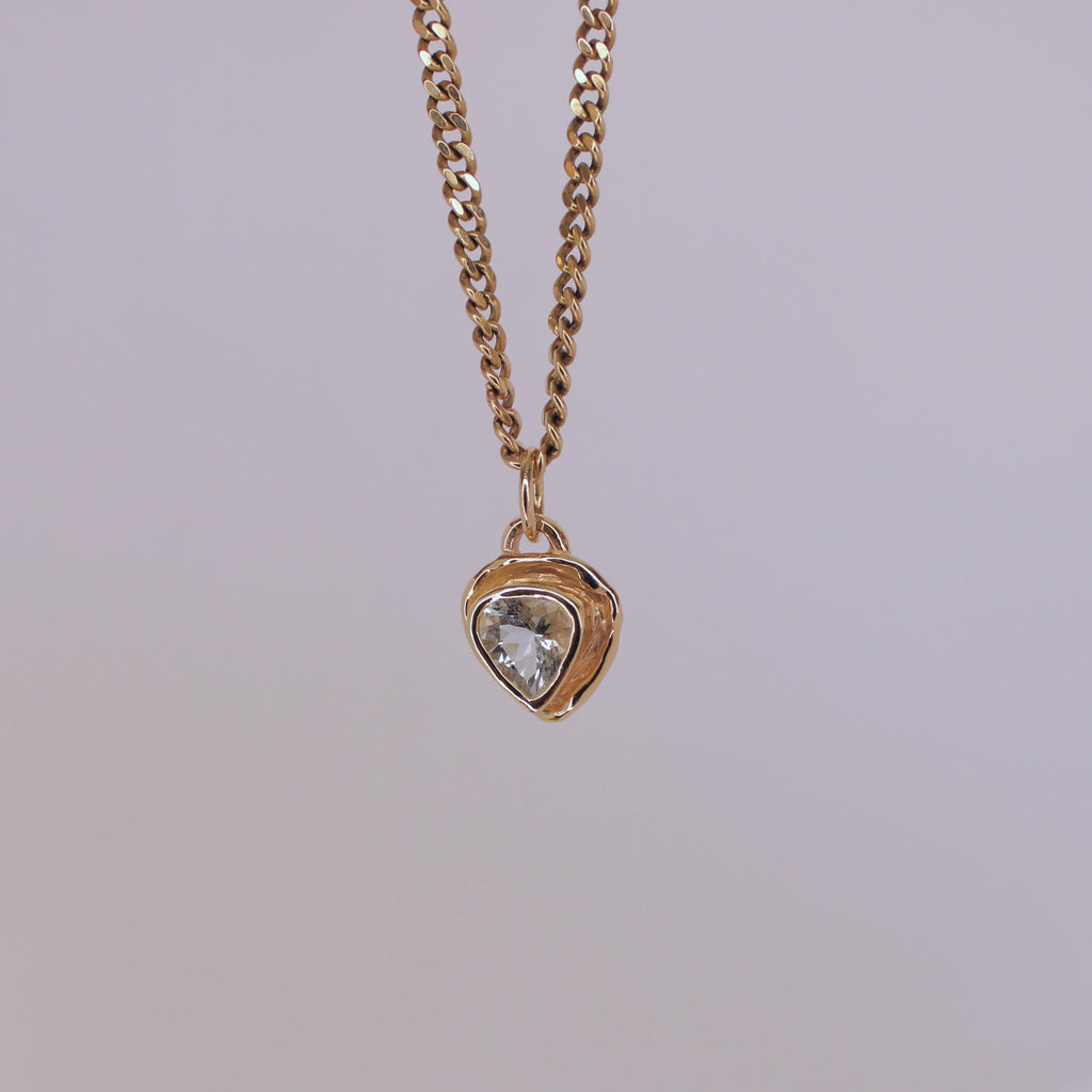 Kindra Aquamarine Pendant 14k