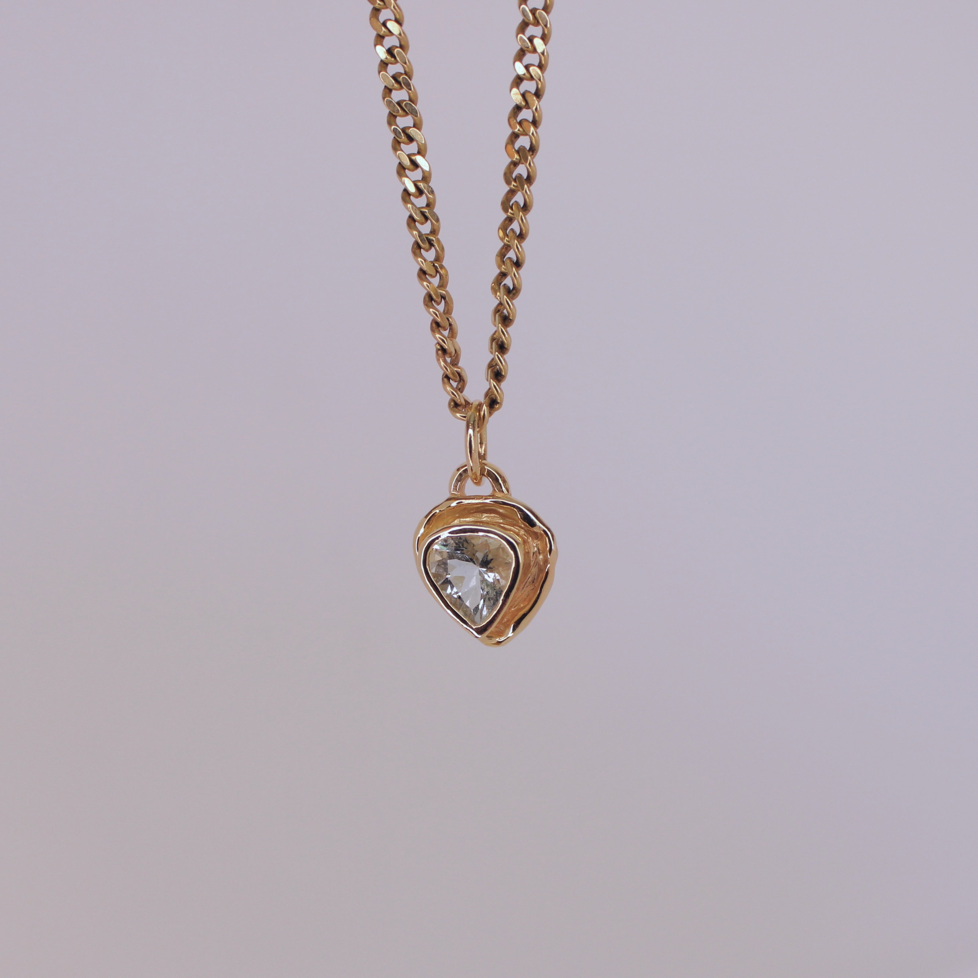 Kindra Aquamarine Pendant 14k