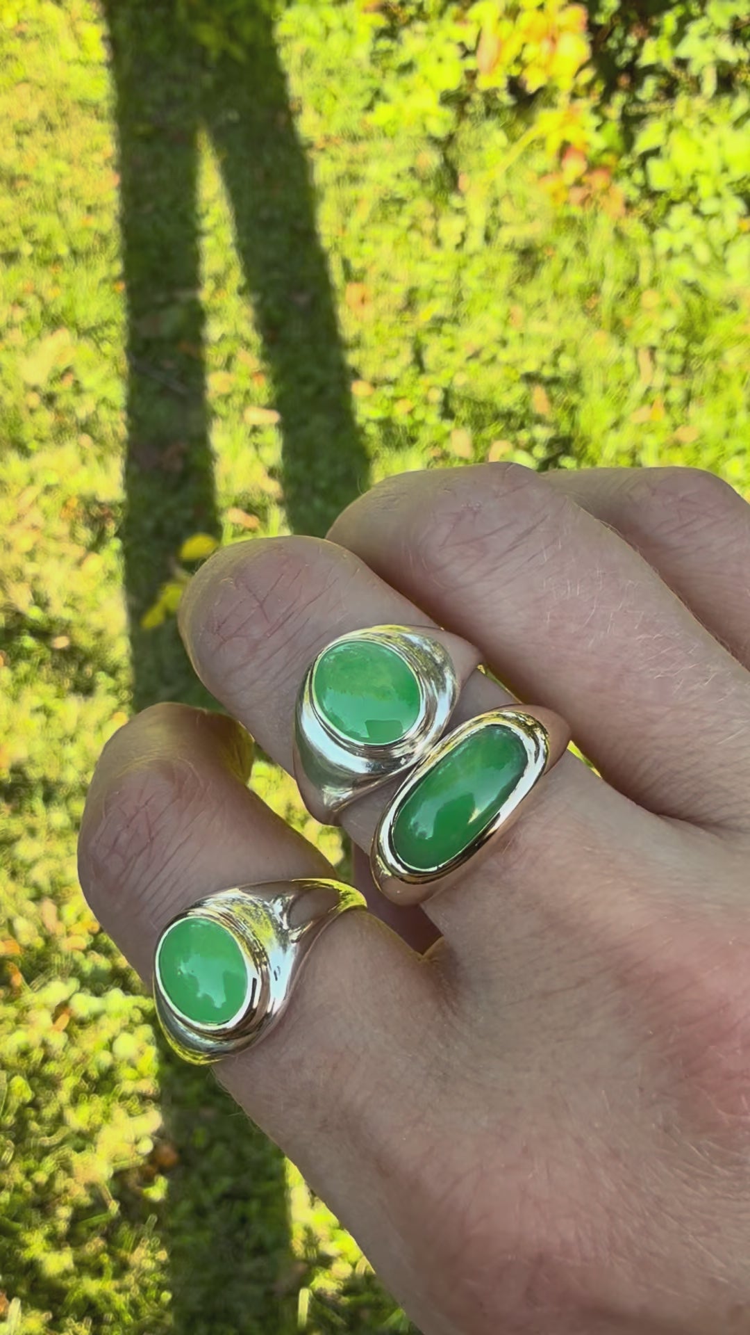 Jadeite Saddle Ring 14k
